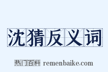 沈猜反义词是什么意思的图片